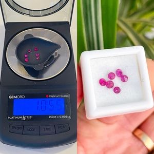 RUBYS 1.05CTW-100% AUTHENTIC BURMA RUBY GEMSTONES-6 STONES—LOOSE—BEAUTIFUL 💯